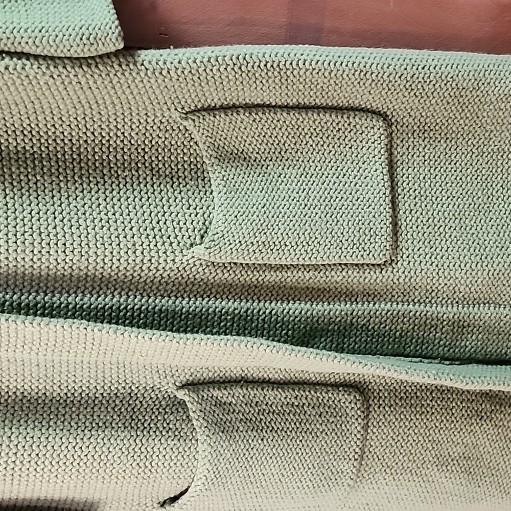 Eileen Fisher green merino wool chunky long cardigan size Medium - Picture 8 of 8